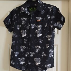 DIXXON Black and White Kids Button Down Shirt
